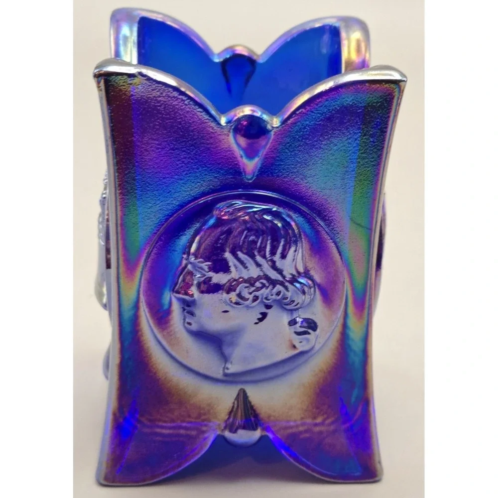 Vintage Toothpick Holder Limited Edition Carnival Glass  Bicentennial 1976
